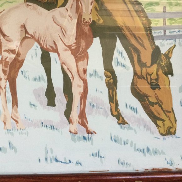 Original Acrylic paintings on paper camels framed small wall hanging - Picture 4 of 6